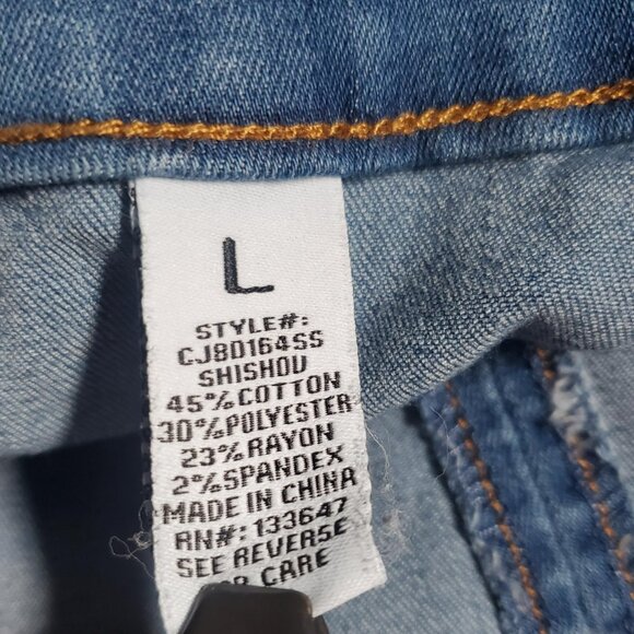 Celebrity Pink Denim Raw-Hem Skirtalls Sz L - Picture 4 of 16